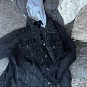 black jean jacket